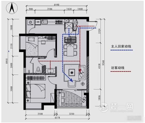 78平米两房改三房装修案例 广州设计师爆改小户型